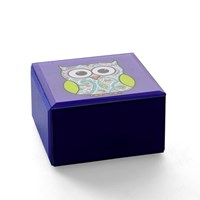 Jewelry Box - Glass Jewelry Box With Owl On Jewelry Box - Glass Jewelry Box With Owl On