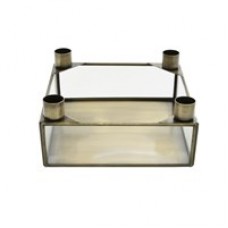 Candle holder - Brass 4 Sqaure candle holder Candle holder - Brass 4 Sqaure candle holder